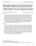 Đánh giá tình trạng đau sau mổ lấy thai dưới gây tê tuỷ sống tại Khoa Sản, Bệnh viện Trung ương Quân đội 108