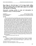 Hoạt động tư vấn bởi dược sĩ về sử dụng thuốc chống đông máu đường uống cho bệnh nhân ngoại trú tại Bệnh viện Nguyễn Tri Phương