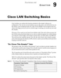 CCNA INTRO Exam Certification Guide - Part 3 LAN Switching - Chapter 9