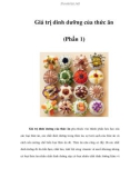 Giá trị dinh dưỡng của thức ăn (Phần 1)