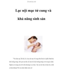 Lạc nội mạc tử cung và khả năng sinh sản