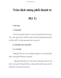 Tràn dịch màng phổi thanh tơ (Kỳ 1)