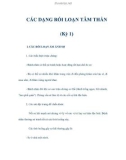 CÁC DẠNG RỐI LOẠN TÂM THẦN (Kỳ 1)