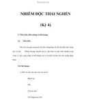 NHIỄM ĐỘC THAI NGHÉN (Kỳ 4)