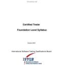 Certified Tester Foundation Level Syllabus