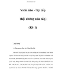 Viêm não - tủy cấp (hội chứng não cấp) (Kỳ 1)