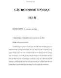 CÁC HORMONE SINH DỤC (Kỳ 3)