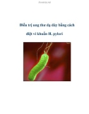 Điều trị ung thư dạ dày bằng cách diệt vi khuẩn H. pylori