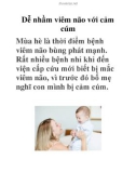 Dễ nhầm viêm não với cảm cúm