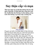 Suy thận cấp và mạn