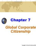 Lecture Business and society - Chapter 7: Global corporate citizenship