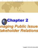 Lecture Business and society - Chapter 2: Managing public issues and stakeholder relationships