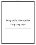 Dùng thuốc điều trị viêm khớp cùng chậu