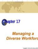 Lecture Business and society - Chapter 17: Managing a diverse workforce