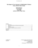 The Impact of Low Income on Child Health: Evidence from a Birth Cohort Study