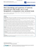 Men's knowledge and awareness of maternal, neonatal and child health care in rural Bangladesh: a comparative cross sectional study