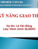 Bài thuyết trình: Kỹ năng giao tiếp