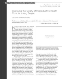 Improving the quality of reproductive health care for young people