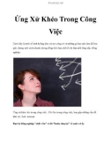 Ứng Xử Khéo Trong Công Việc