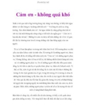 Cảm ơn - không quá khó