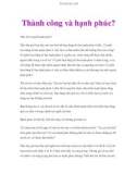 Thành công và hạnh phúc?