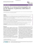 Evaluation of an immunochromatographic test for the diagnosis of pulmonary tuberculosis in Madagascar