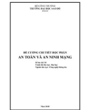 Đề cương An toàn và an ninh mạng - Trường Đại học Sao Đỏ