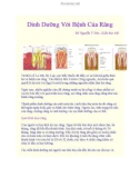 Dinh Dưỡng Và Bệnh ở Răng