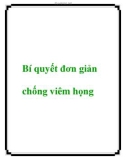 Bí quyết đơn giản chống viêm họng