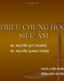 Triệu chứng học về siêu âm