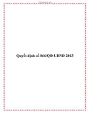 Quyết định số 866/QĐ-UBND 2013