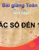 Bài giảng Toán 1 chương 4 bài 8: Ôn tập các số đến 100