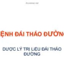 Bài giảng Bệnh đái tháo đường - Dược lý trị liệu đái tháo đường