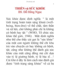 Thiền và sức khỏe - BS. Đỗ Hồng Ngọc