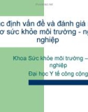 Bài giảng Xác định vấn đề và đánh giá nguy cơ sức khỏe môi trường - nghề nghiệp