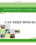 Bài giảng Dinh dưỡng an toàn vệ sinh thực phẩm: Can thiệp dinh dưỡng - ĐH Y tế công cộng