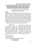 A cross-sectional survey on status of nutrition and vitamin D dificinecy among nine years old children at primary schools in Haiduong city