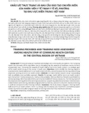Khảo sát thực trạng và nhu cầu đào tạo chuyên môn của nhân viên y tế trạm y tế xã, phường tại khu vực miền trung Việt Nam