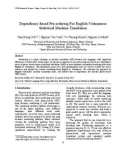 Dependency-based Pre-ordering For English-Vietnamese Statistical Machine Translation