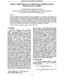 Design of a high-efficiency GaN high-electron mobility transistor microwave power amplifier