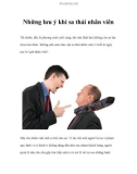 Những lưu ý khi sa thải nhân viên