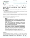 A prediction model of essential hypertension based on genetic and environmental risk factors in Northern Han Chinese