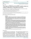 The impact of PRDX4 and the EGFR mutation status on cellular proliferation in lung adenocarcinoma