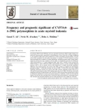 Frequency and prognostic significant of CYP3A4- A-290G polymorphism in acute myeloid leukemia