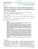 Steatosis influences the clinical profiles and long-term outcomes of interferon-treated chronic hepatitis C and liver cirrhosis patients