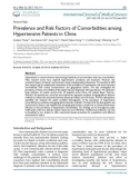 Prevalence and risk factors of comorbidities among hypertensive patients in China