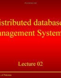 Distributed Database Management Systems: Lecture 2