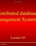 Distributed Database Management Systems: Lecture 3