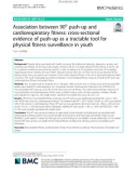 Association between 90o push-up and cardiorespiratory fitness: Cross-sectional evidence of push-up as a tractable tool for physical fitness surveillance in youth