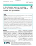 A clinical scoring system to predict the need for extensive resuscitation at birth in very low birth weight infants